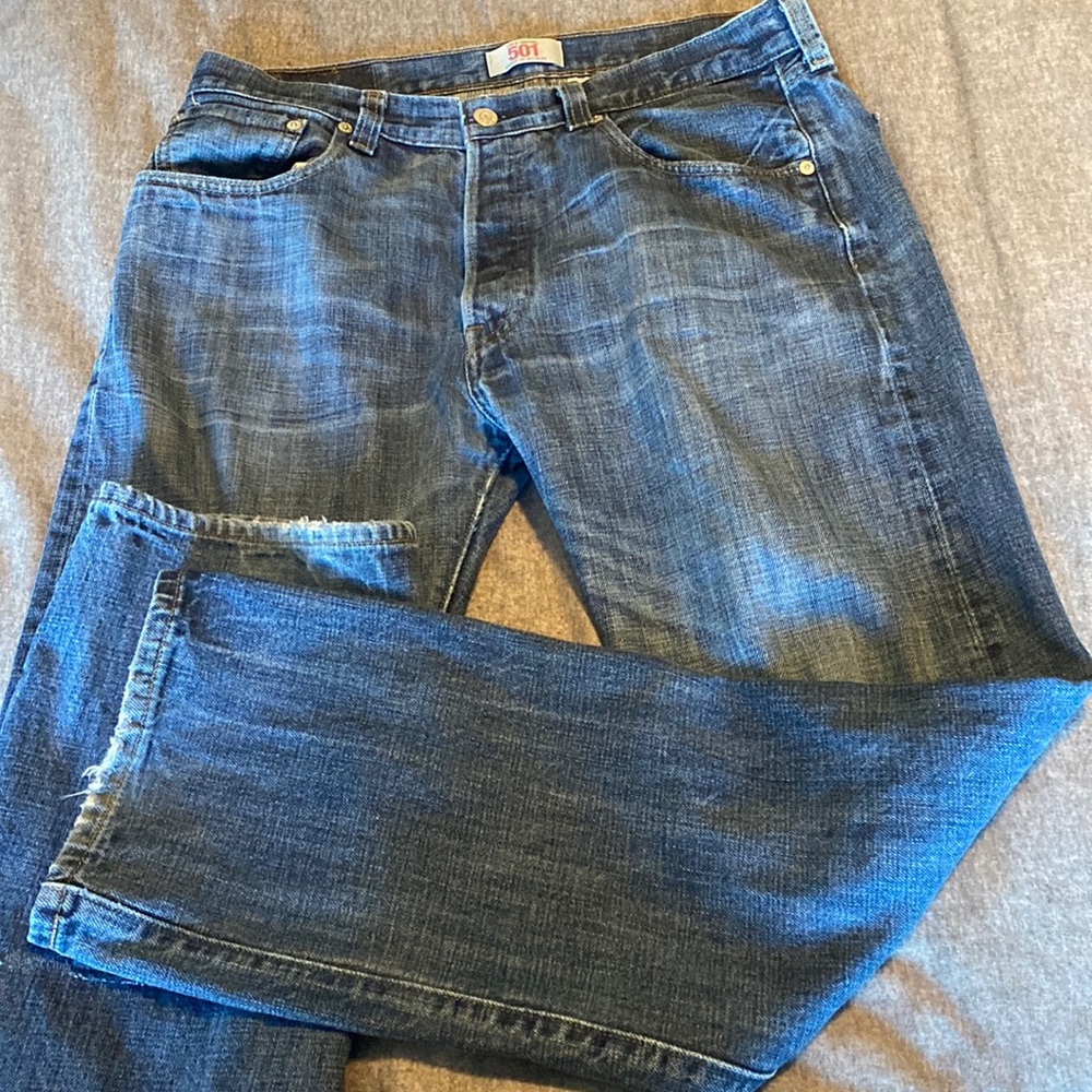 Levi's Men's 501 Original Shrink to Fit Mid Rise Regular Straight Leg sz 34